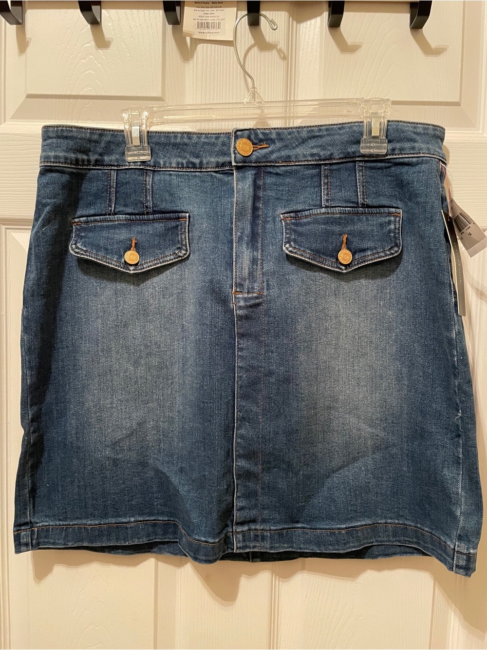 Kut from the Kloth Rosetta Skirt - Blue Denim 14 NWT